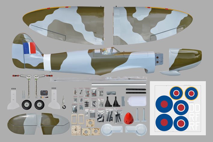 AEROMODELO SPITFIRE 20-30cc 1:6 ¼ ARF PHOENIX PH151 - Imagem 3