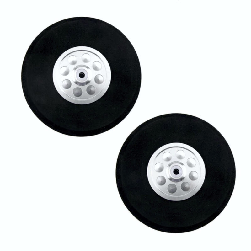 Roda Espuma Hub de Alúminio Polido 75mm (2)