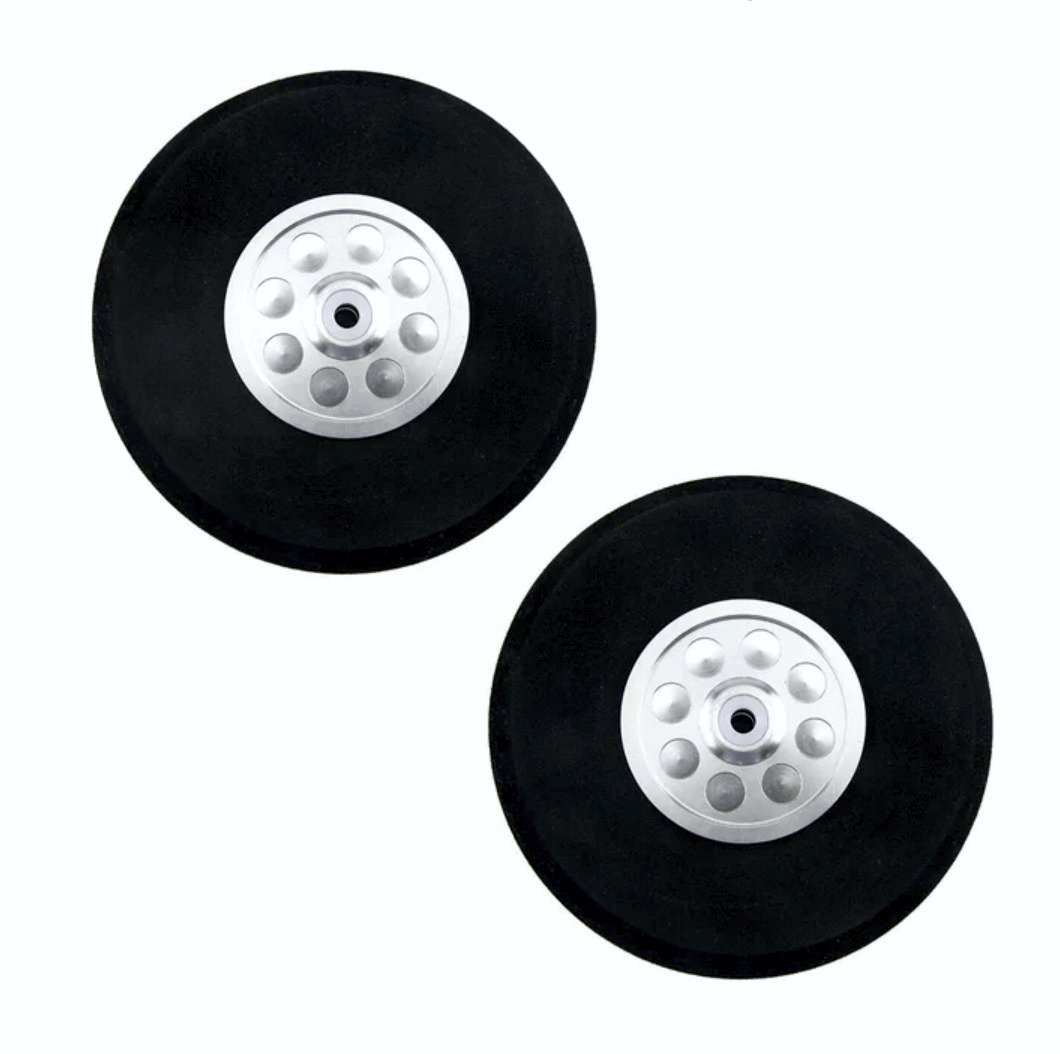 Roda Espuma Hub de Alúminio Polido 75mm (2)