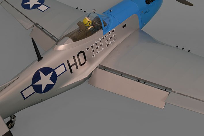 Aeromodelo P51 MUSTANG GP/EP 15-20cc 1:7¼ ARF - Imagem 12
