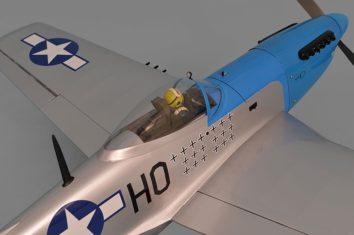 Aeromodelo P51 MUSTANG GP/EP 15-20cc 1:7¼ ARF - Imagem 10