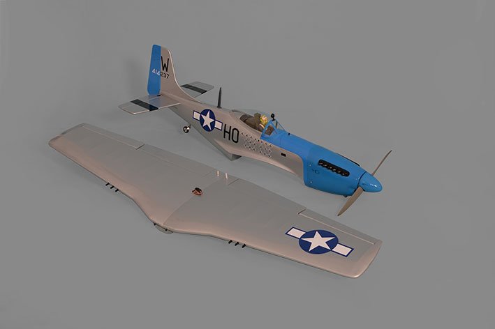 Aeromodelo P51 MUSTANG GP/EP 15-20cc 1:7¼ ARF - Imagem 16
