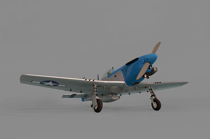 Aeromodelo P51 MUSTANG GP/EP 15-20cc 1:7¼ ARF - Imagem 9
