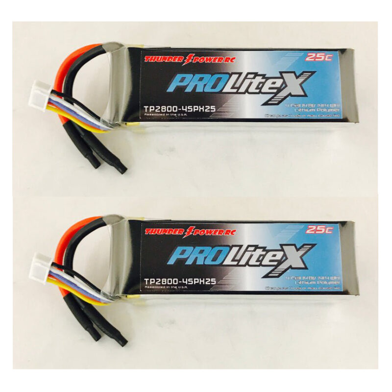 Conjunto de Duas (2)  Baterias LiPo Thunderpower ProLite 2800mAh 25C 4S 14.8V