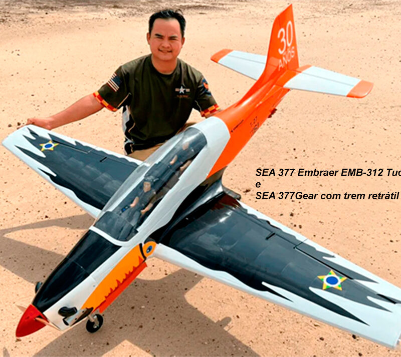 Embraer EMB-312 Tucano T-27 35-40cc sem retratil ARF SEA377