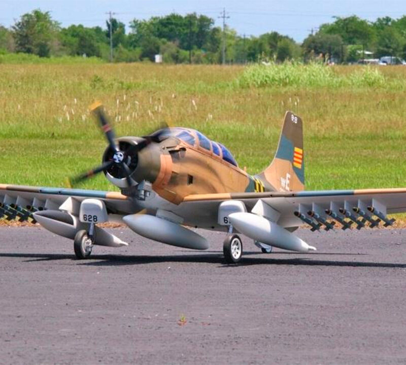 Double Seat AD-5/A- 1E Skyraider 86pol ARF 35- 60cc Camo No Retracts SEA_LH369CAMO