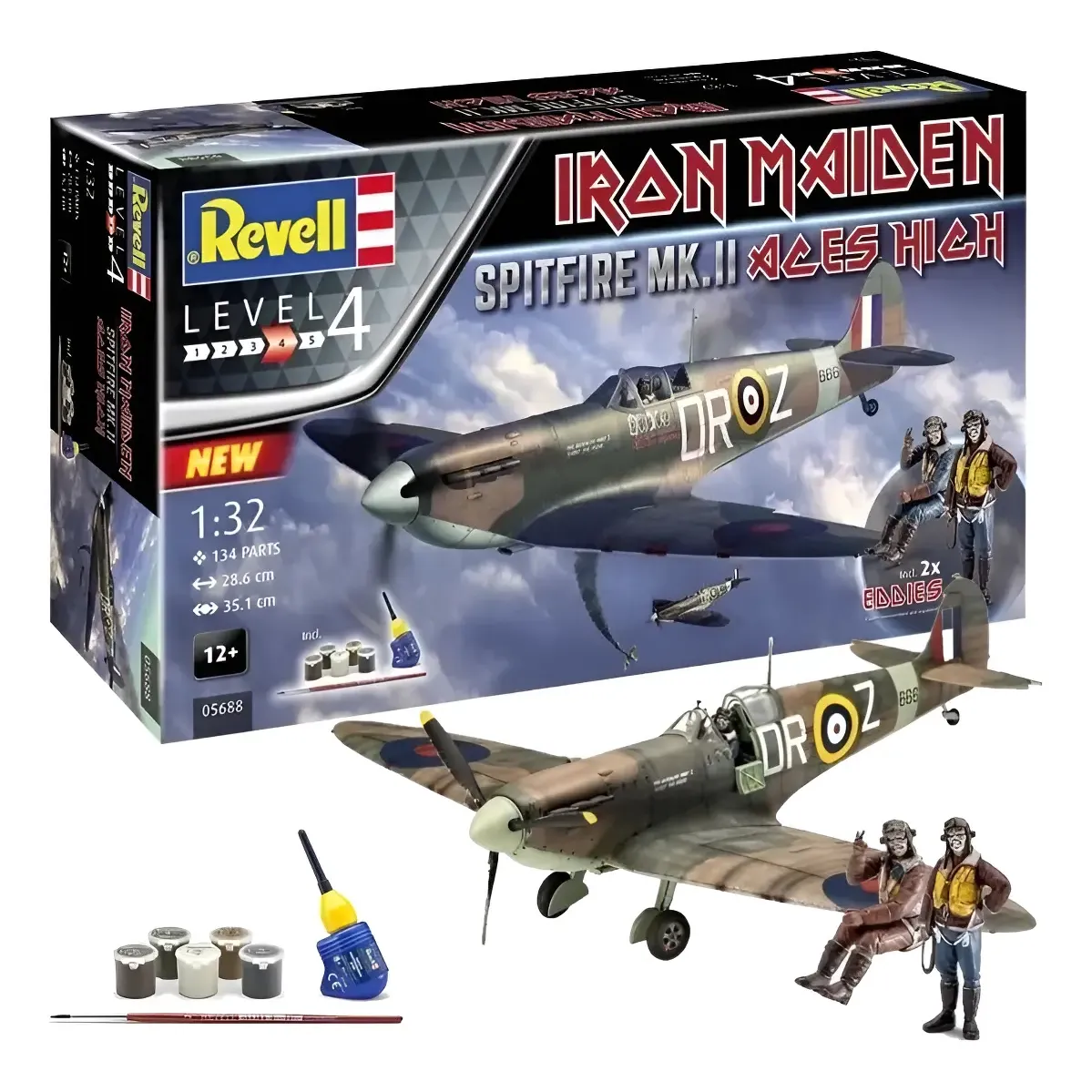 Gift Set Spitfire Mk Ii Iron Maiden 1/32 Revell 05688